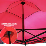 NNEDSZ 3x3m Pop Up Gazebo Outdoor Tent Folding Marquee Party Camping Market Canopy - red