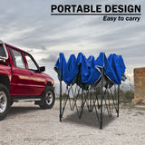 NNEDSZ 3x3m Pop Up Gazebo Outdoor Tent Folding Marquee Party Camping Market Canopy w/ Side Wall - blue