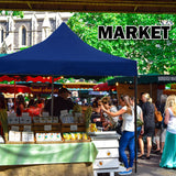 NNEDSZ 3x3m Pop Up Gazebo Outdoor Tent Folding Marquee Party Camping Market Canopy w/ Side Wall - blue