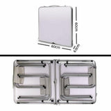 NNEDSZ Portable Folding Picnic Camping Set BBQ Party Aluminium Table 4 Foldable Chairs