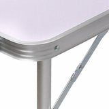 NNEDSZ Portable Folding Picnic Camping Set BBQ Party Aluminium Table 4 Foldable Chairs