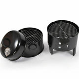 NNEDSZ NEW 3in1 Portable Charcoal Vertical Smoker BBQ Roaster Grill Steel Water Steamer