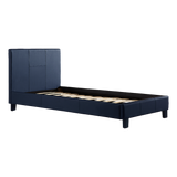 NNEDSZ Single PU Leather Bed Frame Blue