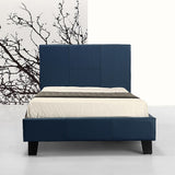 NNEDSZ Single PU Leather Bed Frame Blue