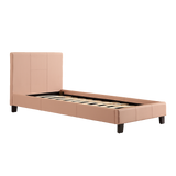NNEDSZ Single PU Leather Bed Frame Pink