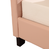 NNEDSZ Single PU Leather Bed Frame Pink
