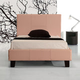 NNEDSZ Single PU Leather Bed Frame Pink