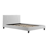 NNEDSZ Double PU Leather Bed Frame White