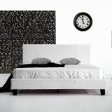 NNEDSZ Double PU Leather Bed Frame White