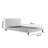 NNEDSZ Double PU Leather Bed Frame White