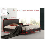 NNEDSZ Double PU Leather Bed Frame Brown