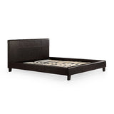 NNEDSZ Double PU Leather Bed Frame Brown