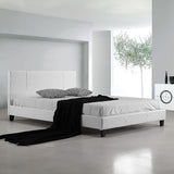 NNEDSZ Queen PU Leather Bed Frame White