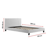 NNEDSZ Queen PU Leather Bed Frame White