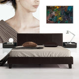 NNEDSZ Queen PU Leather Bed Frame Brown