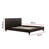 NNEDSZ Queen PU Leather Bed Frame Brown
