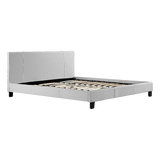 NNEDSZ King PU Leather Bed Frame White