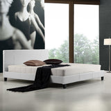NNEDSZ King PU Leather Bed Frame White