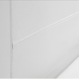 NNEDSZ King PU Leather Bed Frame White