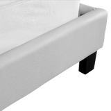 NNEDSZ King PU Leather Bed Frame White