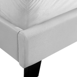 NNEDSZ King PU Leather Bed Frame White