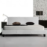 NNEDSZ King PU Leather Bed Frame White