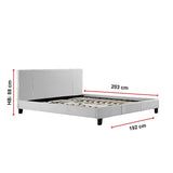 NNEDSZ King PU Leather Bed Frame White
