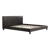 NNEDSZ King PU Leather Bed Frame Brown