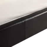 NNEDSZ King PU Leather Bed Frame Brown