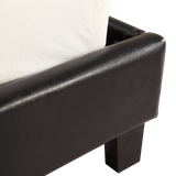 NNEDSZ King PU Leather Bed Frame Black