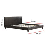 NNEDSZ King PU Leather Bed Frame Black