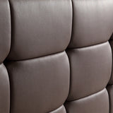 NNEDSZ Double PU Leather Deluxe Bed Frame Brown