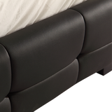 NNEDSZ Double PU Leather Deluxe Bed Frame Black