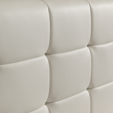 NNEDSZ Queen PU Leather Deluxe Bed Frame White