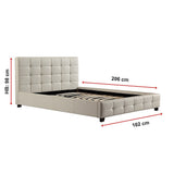 NNEDSZ Queen PU Leather Deluxe Bed Frame White