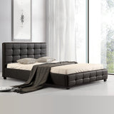 NNEDSZ Queen PU Leather Deluxe Bed Frame Black