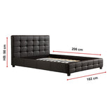 NNEDSZ Queen PU Leather Deluxe Bed Frame Black