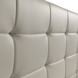 NNEDSZ King PU Leather Deluxe Bed Frame White