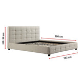 NNEDSZ King PU Leather Deluxe Bed Frame White