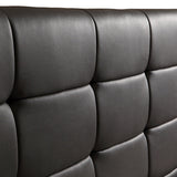 NNEDSZ King PU Leather Deluxe Bed Frame Black