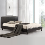 NNEDSZ Queen PU Leather Bed Frame Black