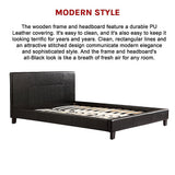 NNEDSZ Queen PU Leather Bed Frame Black