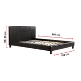 NNEDSZ Queen PU Leather Bed Frame Black