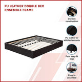 NNEDSZ PU Leather Double Bed Ensemble Frame