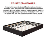 NNEDSZ PU Leather Double Bed Ensemble Frame