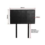 NNEDSZ PU Leather Single Bed Headboard Bedhead - Black