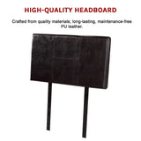NNEDSZ PU Leather Single Bed Headboard Bedhead - Brown