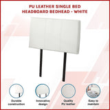 NNEDSZ PU Leather Single Bed Headboard Bedhead - White