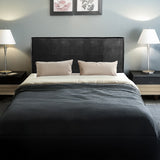 NNEDSZ PU Leather Double Bed Headboard Bedhead - Black