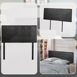 NNEDSZ PU Leather Double Bed Headboard Bedhead - Black
